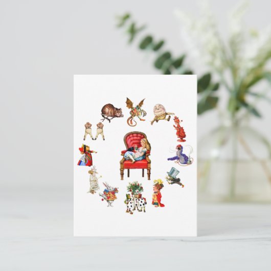 Rondom Alice in Wonderland Briefkaart (Staand voorkant)