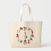 Rondom Alice in Wonderland Grote Tote Bag (Voorkant)