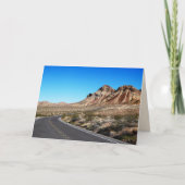 Rondom de bocht, landschap blanco binnen begroetin kaart (Voorkant)