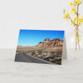 Rondom de bocht, landschap blanco binnen begroetin kaart (Gele Bloem)