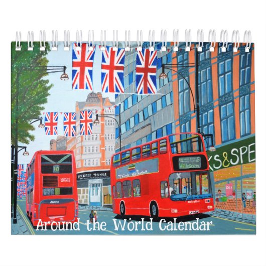 Rondom de wereldkalender kalender (Hoes)