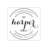 Rondom familie retour adres stempel (Afrduk)