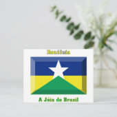 Rondônia Flag Gem Briefkaart (Staand voorkant)