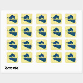 Rondonia Vierkante Sticker (Vel)