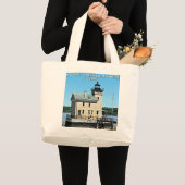 Rondout Creek Lighthouse, New York Grote Tote Bag (Voorkant (product))