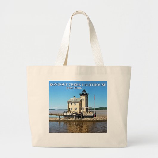 Rondout Creek Lighthouse, New York Grote Tote Bag (Voorkant)