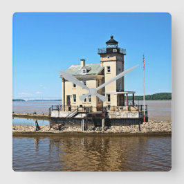 Rondout Creek Lighthouse, New York Vierkante Klok