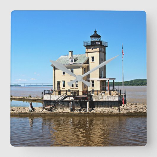 Rondout Creek Lighthouse, New York Vierkante Klok (Voorkant)