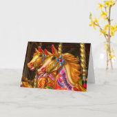 Rondpaarden Kaart (Gele Bloem)