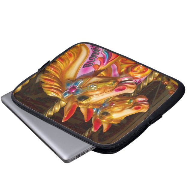 Rondpaarden Laptop Sleeve (Voorkant onderkant)