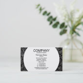 Rondpaneel - Abstract 181112 - Exotisch metaal Visitekaartje (Staand voorkant)