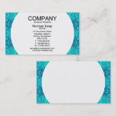 Rondpaneel - Aqua Blue Fest Visitekaartje (Voorkant / Achterkant)