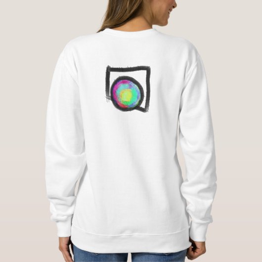 Rondpeg in een vierkant gat Abstracte kunst om te Trui (Achterkant)