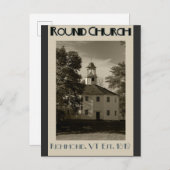  rondreis van de Vermont-ronde-kerk Briefkaart (Voorkant / Achterkant)