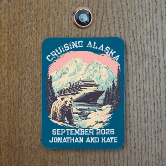 Rondreizen Alaska Retro Schip Deur Marker Magneet