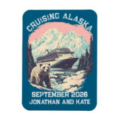 Rondreizen Alaska Retro Schip Deur Marker Magneet (Verticaal)