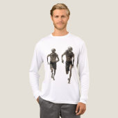 rondrennende zombies Tri-Blend shirt (Voorkant)