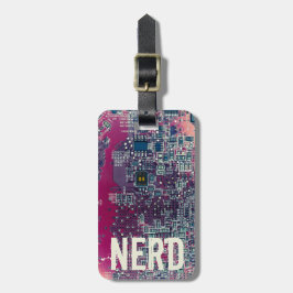 Rondretro-ontwerp van de rode kringplaat bagagelabel