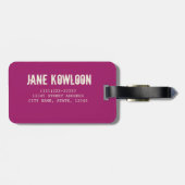 Rondretro-ontwerp van de rode kringplaat bagagelabel (Achterkant horizontaal)