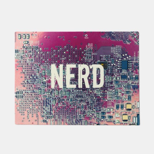 Rondretro-ontwerp van de rode kringplaat deurmat (Voorkant)