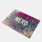 Rondretro-ontwerp van de rode kringplaat deurmat (Schuin)