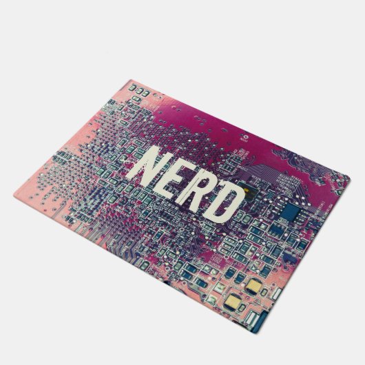 Rondretro-ontwerp van de rode kringplaat deurmat (Schuin)