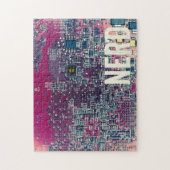 Rondretro-ontwerp van de rode kringplaat legpuzzel (Verticaal)