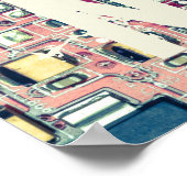 Rondretro-ontwerp van de rode kringplaat poster (Hoek)