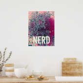 Rondretro-ontwerp van de rode kringplaat poster (Keuken)