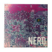 Rondretro-ontwerp van de rode kringplaat tegeltje (Voorkant)