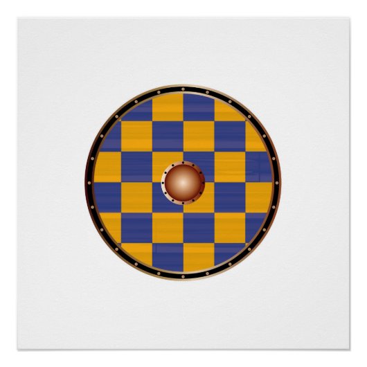 Rondschild met de vlag van Surrey Perfect Poster (Voorkant)