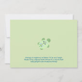 Rondschildpad Baby shower Uitnodiging - Licht groe (Achterkant)