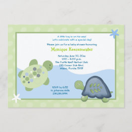 Rondschildpad Baby shower Uitnodiging - Licht groe