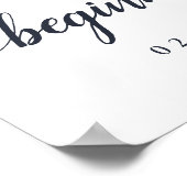 Rondschildpad en witte kalligrafie poster (Hoek)