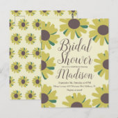 Rondsel van landelijke zonnebloemen bruidsdouche briefkaart (Voorkant / Achterkant)