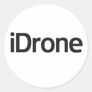 Rondsticker met iDrone-zone Ronde Sticker