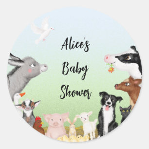 Rondstickers voor baby shower ronde sticker