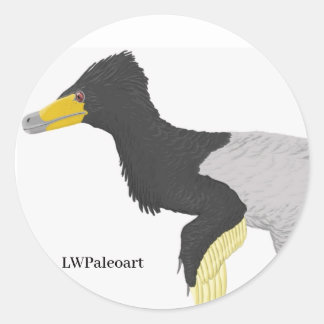 Rondstift voor velociraptor ronde sticker