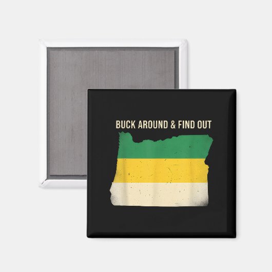 Rondstruinen Oregon Kaart Grappig Avontuur Wilde D Magneet (Voorkant / Achterkant)