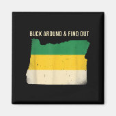 Rondstruinen Oregon Kaart Grappig Avontuur Wilde D Magneet (Voorkant)