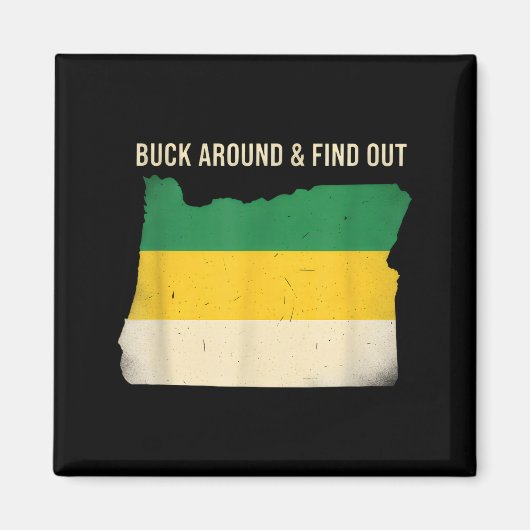 Rondstruinen Oregon Kaart Grappig Avontuur Wilde D Magneet (Voorkant)