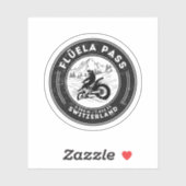 Rondtournee door Flüela Pass zwitserse alps Sticker (Vel)