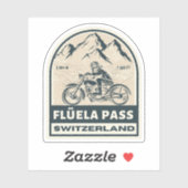 Rondtournee door Flüela Pass zwitserse alps Sticker (Vel)