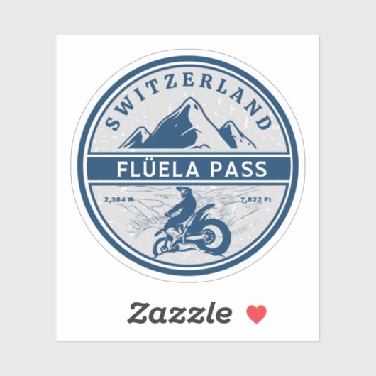 Rondtournee door Flüela Pass zwitserse alps Sticker (Vel)