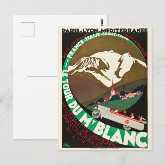  rondtraject van de Mont Blanc Briefkaart (Voorkant / Achterkant)