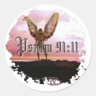 Rondtrekkers met verdringing ronde sticker