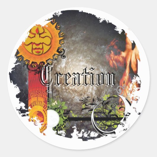 Rondtrekkers met verdringing ronde sticker (Voorkant)