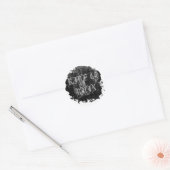 Rondtrekkers met verdringing ronde sticker (Envelop)