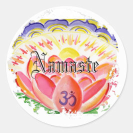 Rondtrekkers met verdringing ronde sticker