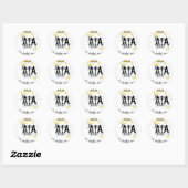 Rondtrekkers met verdringing ronde sticker (Vel)